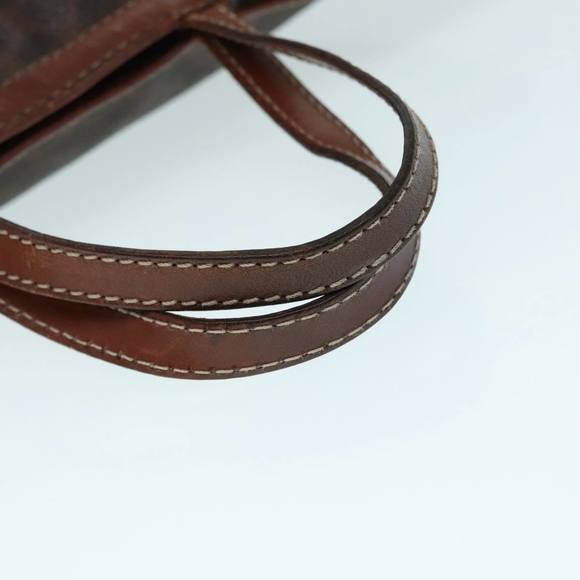 CELINE Macadam Canvas Hand Bag PVC Leather Brown Auth 92565 - Picture 9 of 16